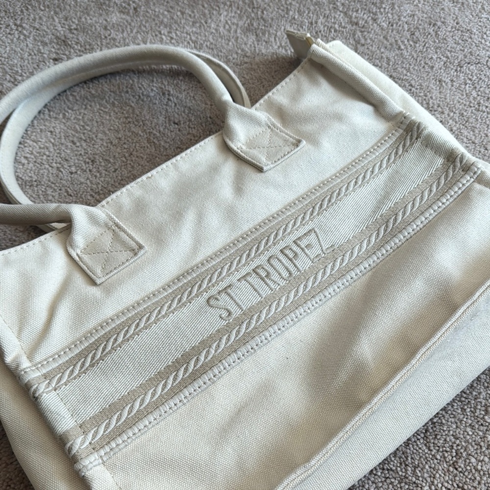 St. Tropez Cream Tote Bag - Picture 7 of 7